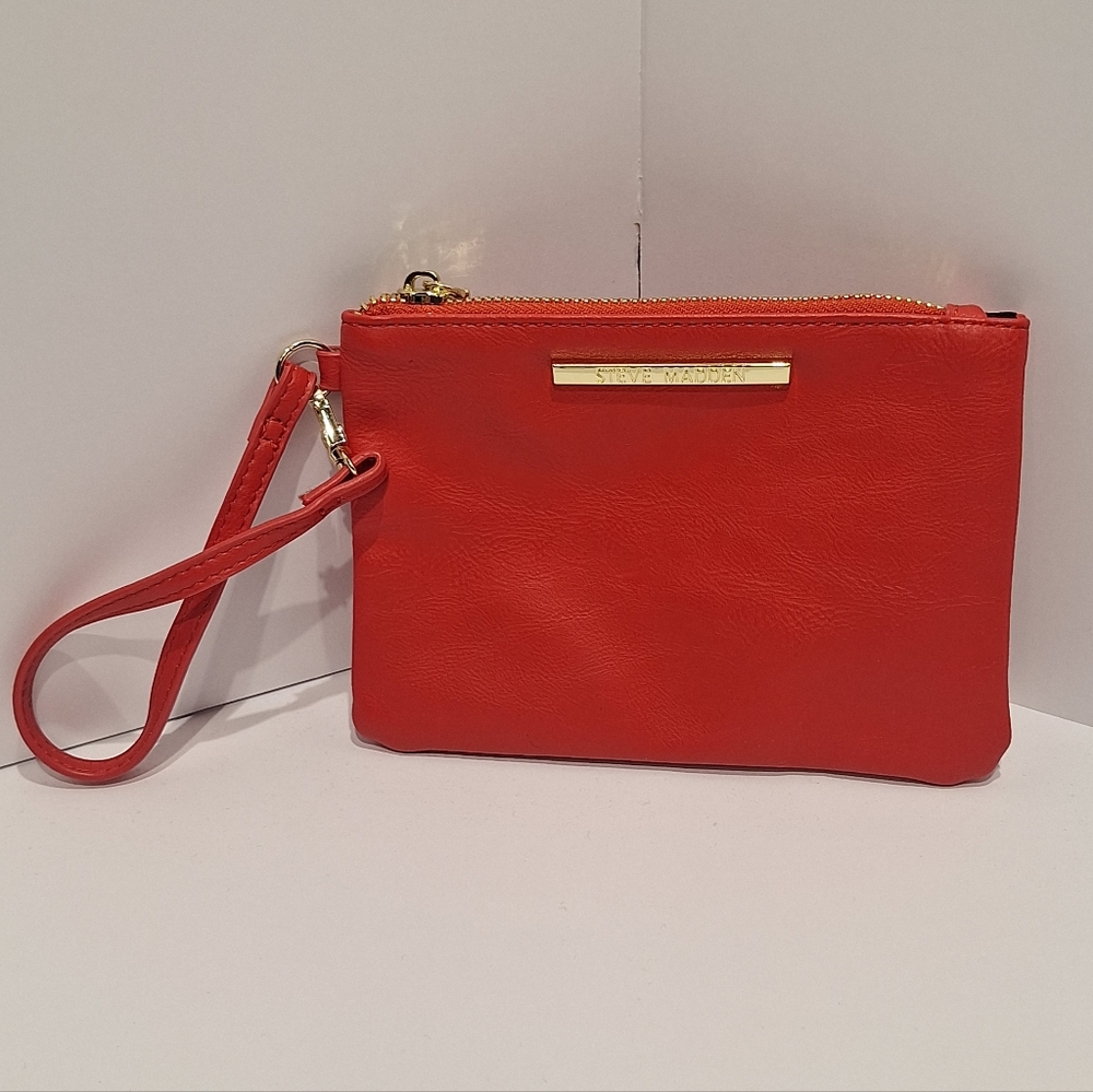 Steve Madden Vibrant Red Wristlet Clutch